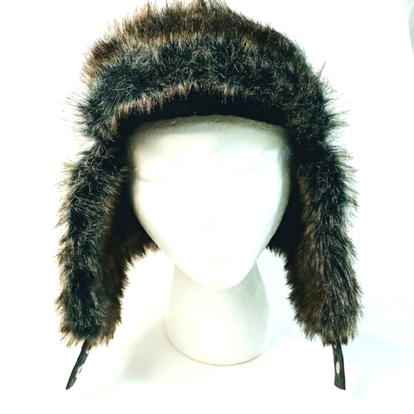 REI Child's Cotton Faux Fur Ear Flap Hat  7-14Y - Picture 4 of 10